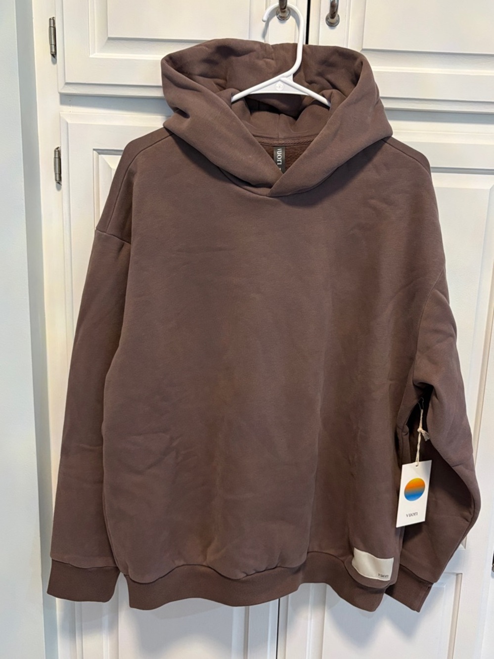 Vuori Women’s Restore OS pullover hoodie Sweatshirt - Huckleberry - Medium